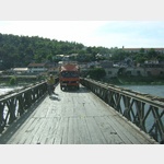 Holzplankenbrücke m. Gegenverkehr
