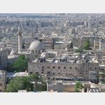 Blick von der Zitadelle in Aleppo auf die Altstadt
