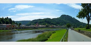 17 - Blick auf Knigstein an der Elbe und die gleichnamige Festung