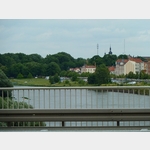15 - Blick von der Elbebrcke in Riesa auf den Park- und Stellplatz