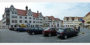 35 - Torgau, Marktplatz mit Rathaus