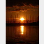 Sonnenuntergang am Hafen Vrsar