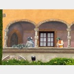 Roanne: Wandmalerei am Schloss